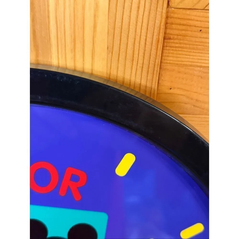 Vtg Disney Family Fun Wall Clock 90s Logo TV Promo Memorabilia Works 14.5”(6399)